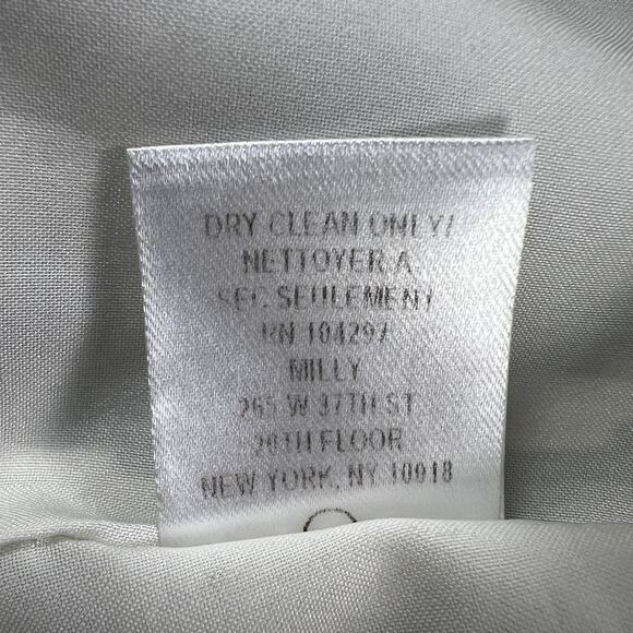 Milly of New York Bold Black White Geometric Cross Back V-Neck Dress Size 2 - Picture 12 of 16